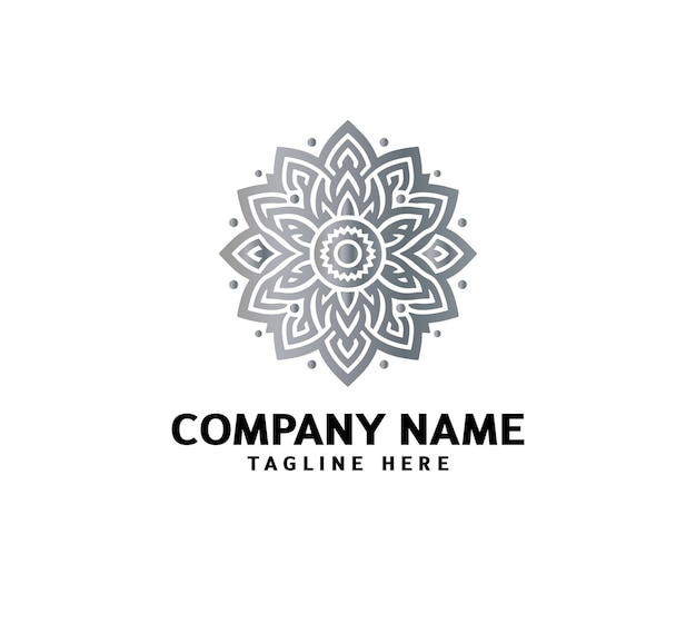 Diseño del logotipo de Mandala Belleza abstracta Mandala Ornamento floral Estilo de ornamento de círculo decorativo