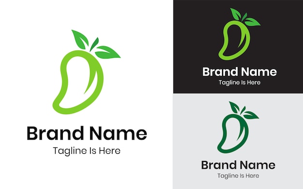 diseño del logotipo del mango verde