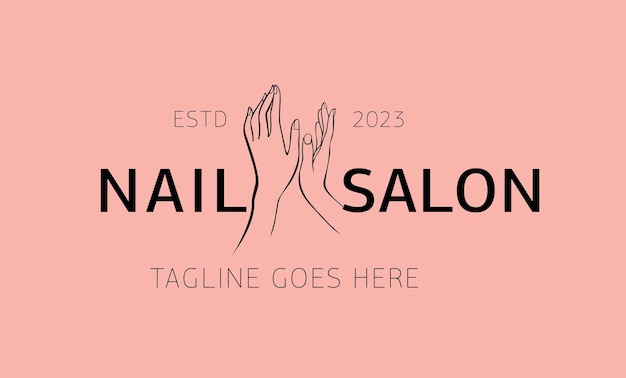 Diseño de logotipo de manicura y uñas.