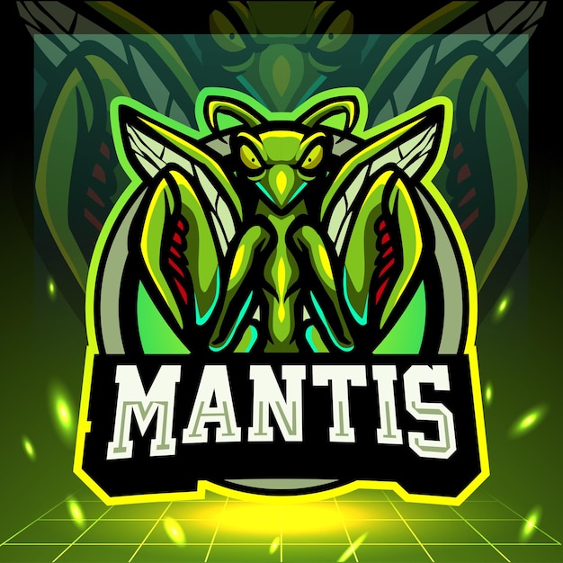 Diseño de logotipo mantis mascot esport