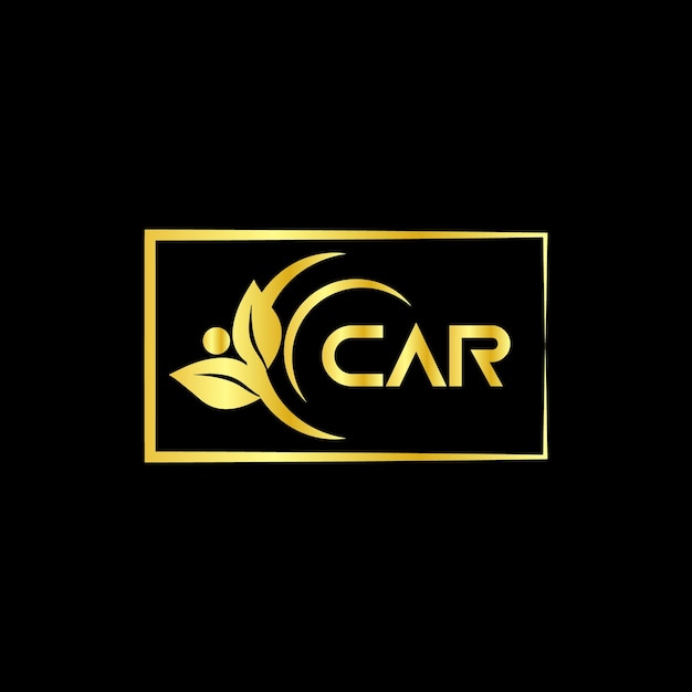 diseño de logotipo de marca de cartas de automóviles con una hoja