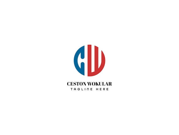 Diseño del logotipo de la marca Ceston Wokular en forma de círculo