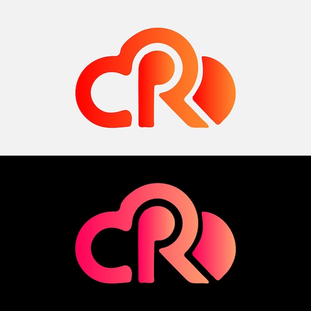 Vector diseño del logotipo de la marca cloud rangers logotipo vectorial c y r