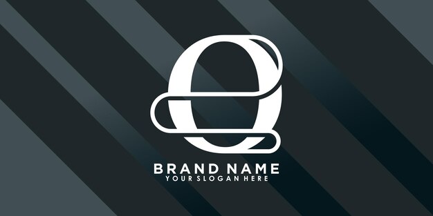 Diseño de logotipo de marca con concepto creativo de letra O