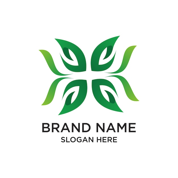 Diseño del logotipo de la marca concepto simple Vector Premium