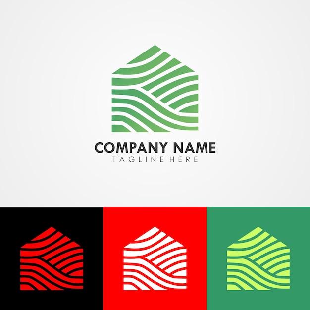 Diseño de logotipo de marca de empresa de ecología abstracta, plantilla de diseño con icono de hoja