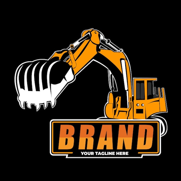 Diseño del logotipo de la marca Excavator Construction