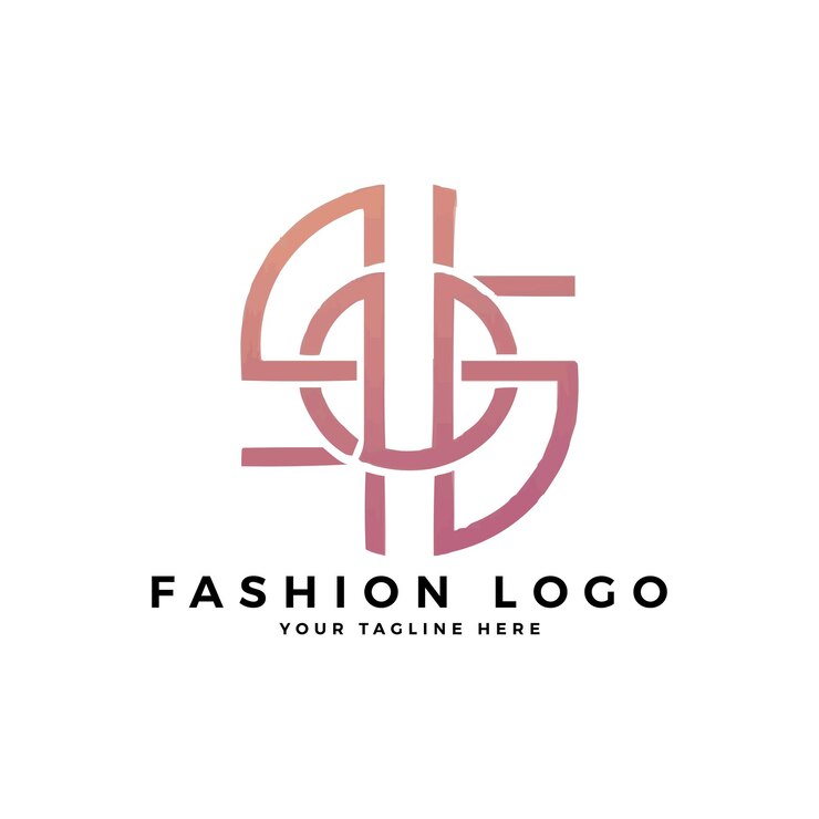 Vector diseño de logotipo de marca de moda con marcas de letras de estilo ilustrativo vectorial gratuito