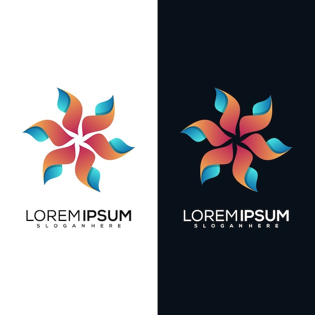 Diseño de logotipo de mariposa abstracta