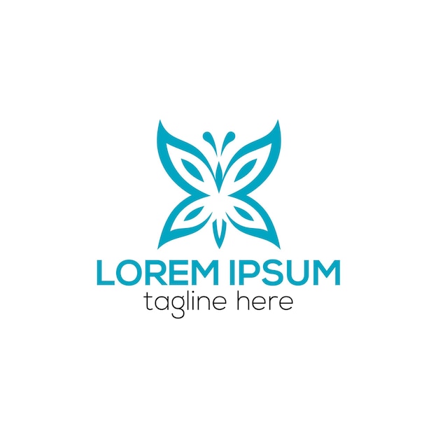 Diseño de logotipo de mariposa plantilla de vector aislado