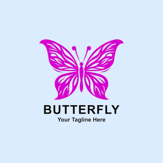 Diseño de logotipo de mariposa