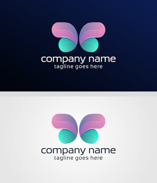 Diseño de logotipo de mariposa