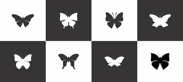 Vector diseño de logotipo de mariposa