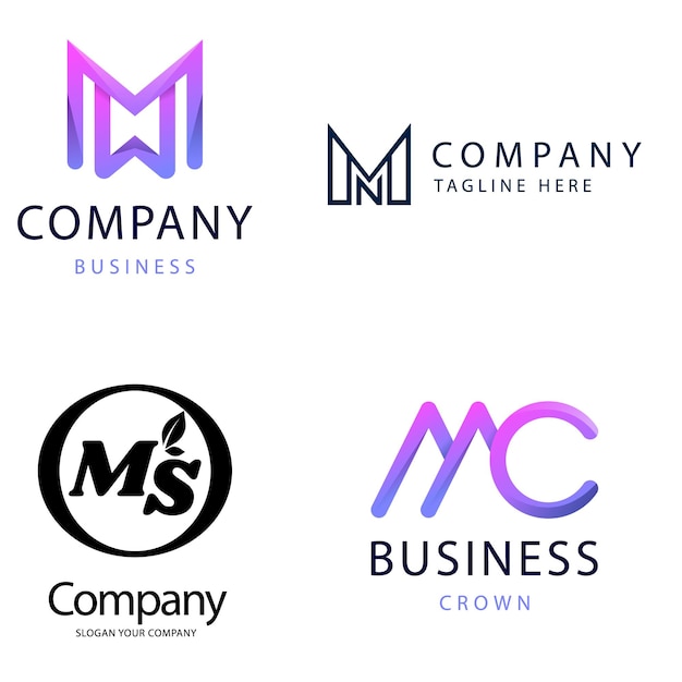 Diseño de logotipo de marketing de la empresa Diseño elegante de etiquetas y insignias Diseño vectorial de logotipo m