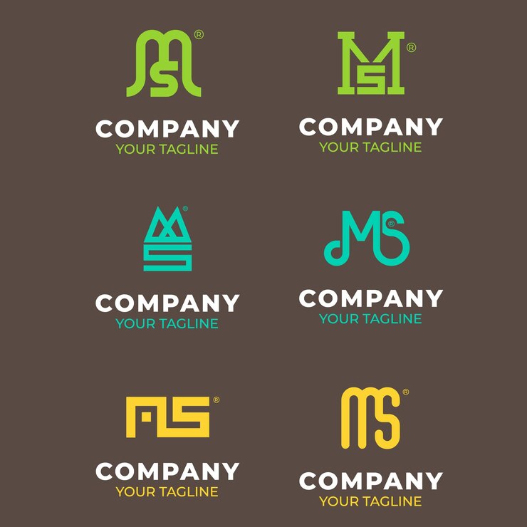 Vector diseño de logotipo de marketing de la empresa diseño elegante de etiquetas y insignias diseño vectorial de logotipo m