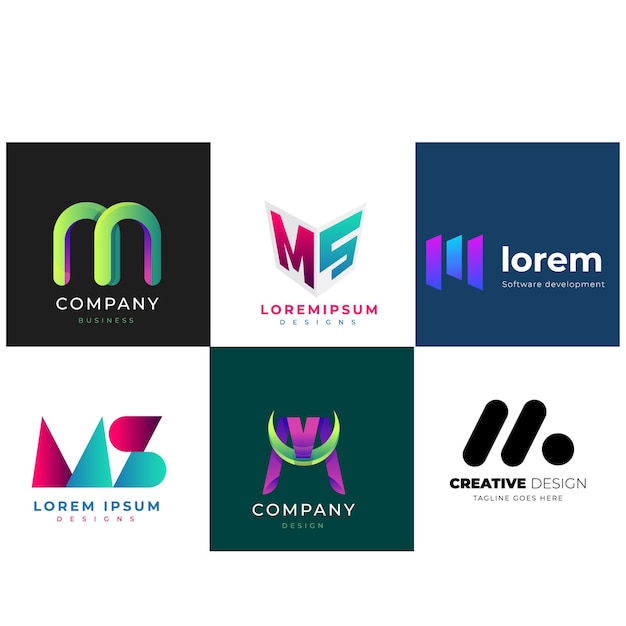 Diseño de logotipo de marketing de la empresa Diseño elegante de etiquetas y insignias Diseño vectorial de logotipo m