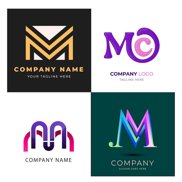 Diseño de logotipo de marketing de la empresa Diseño elegante de etiquetas y insignias Diseño vectorial de logotipo m