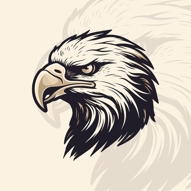 Diseño del logotipo de la mascota del águila de los deportes electrónicos