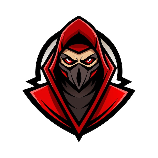 Diseño de logotipo de mascota de asesino Logotipo de mascota de Ninja
