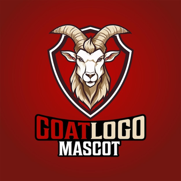 Diseño Logotipo Mascota Cabra Ilustración Vector Cabra