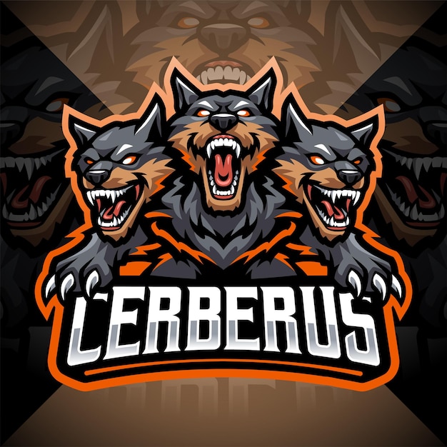 Diseño de logotipo de mascota Cerberus esport