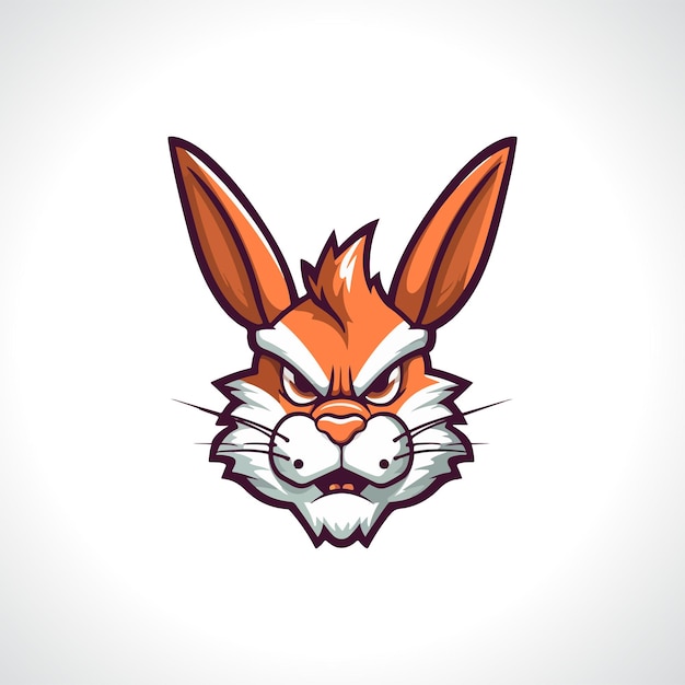 Diseño Logotipo Mascota Conejo Ilustración Vector Conejo