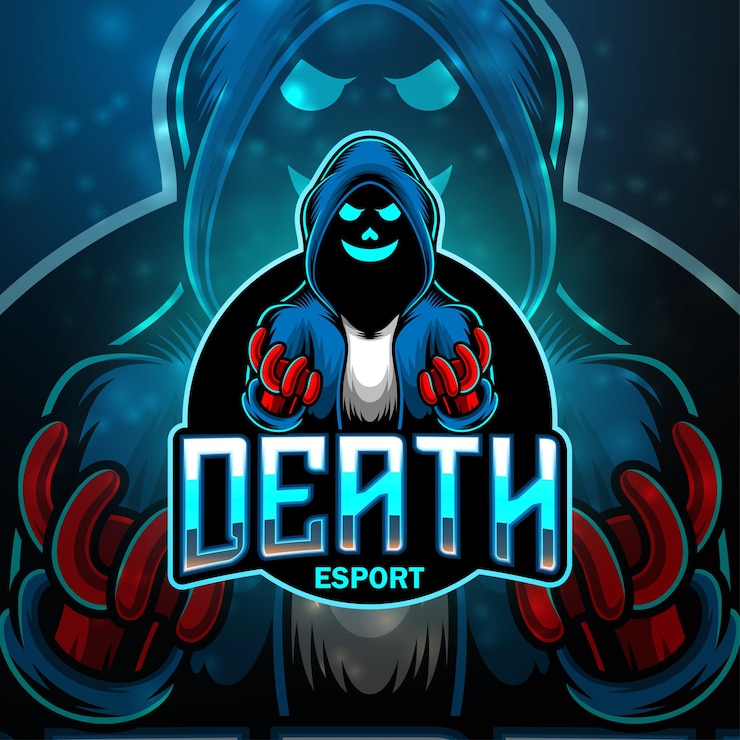 Vector diseño de logotipo de la mascota de death esport