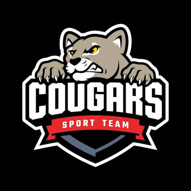 DISEÑO DEL LOGOTIPO DE LA MASCOTA DEPORTIVA DE LOS COUGARS