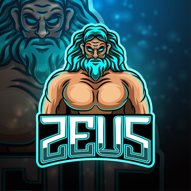 Diseño de logotipo de la mascota deportiva zeus