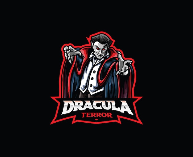 Diseño del logotipo de la mascota de drácula