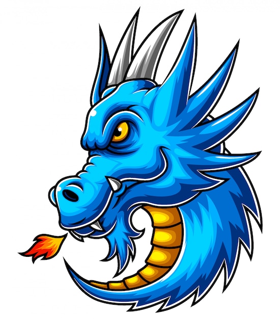 Diseño de logotipo de la mascota del dragón
