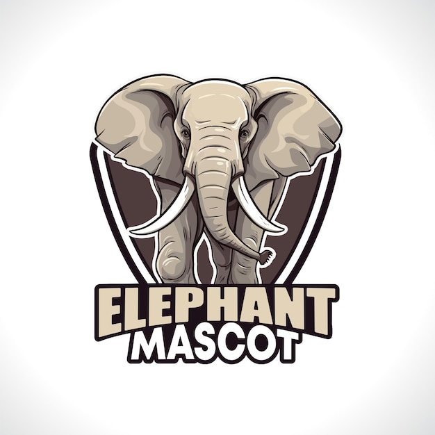 Diseño de logotipo de mascota de elefante Vector de elefante