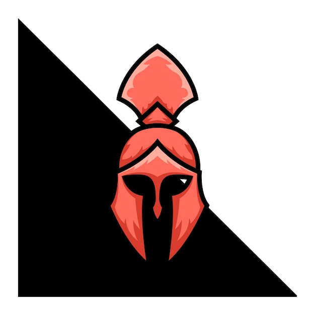 Diseño de logotipo de mascota espartana
