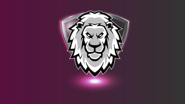 Diseño de logotipo de mascota de esport de cabeza de león