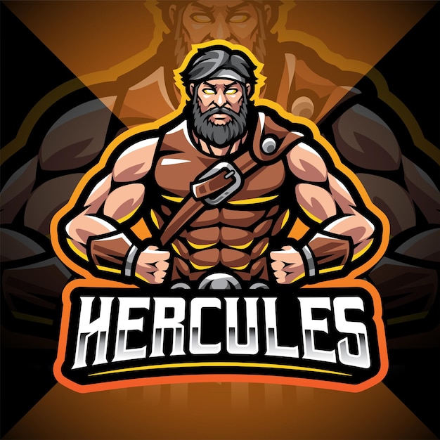 Diseño de logotipo de mascota de esport de hércules