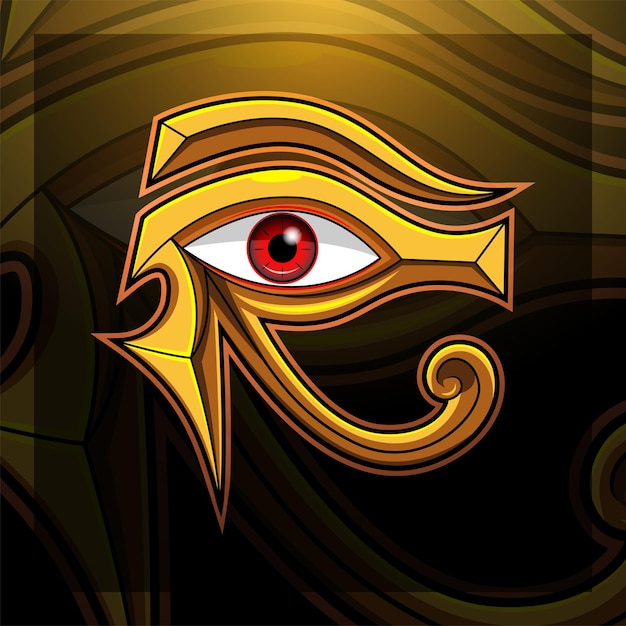 Diseño de logotipo de mascota de esport ojo de horus