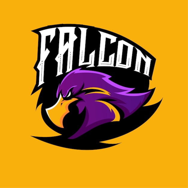 Vector diseño de logotipo de mascota falcon esport