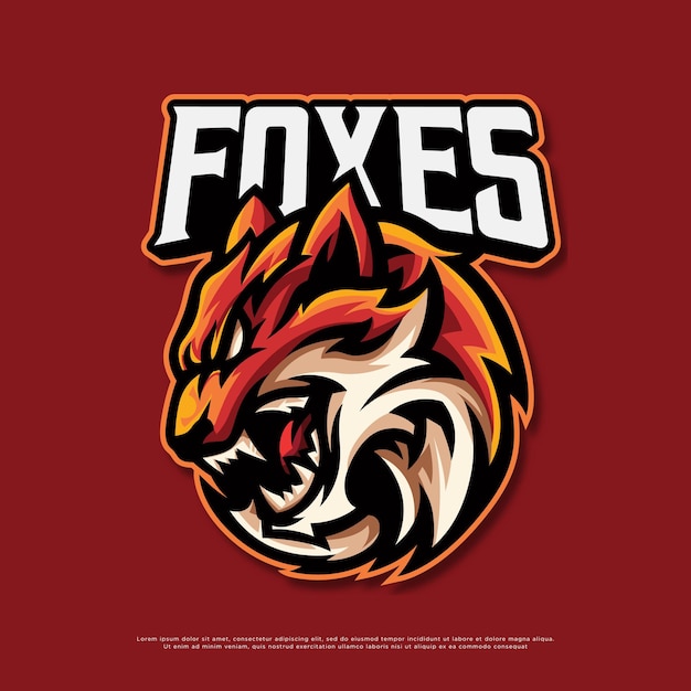 Diseño de logotipo de mascota fox