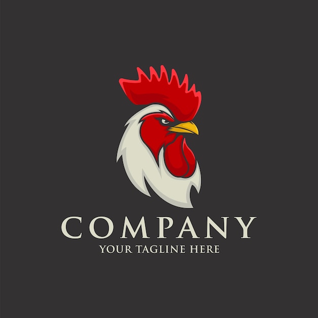 Diseño de logotipo de mascota gallo