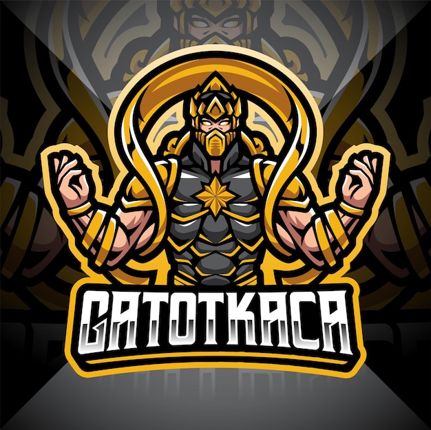 Diseño del logotipo de la mascota de Gatotkaca esport