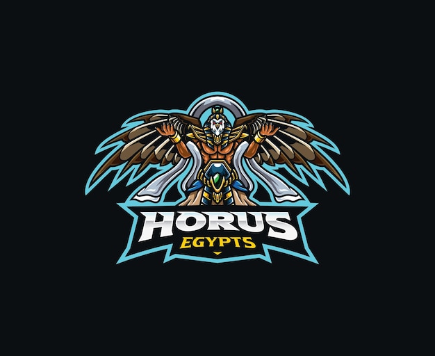 Diseño del logotipo de la mascota de horus