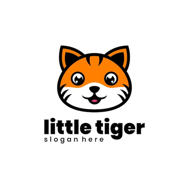 diseño de logotipo de mascota de ilustración de cabeza de tigre