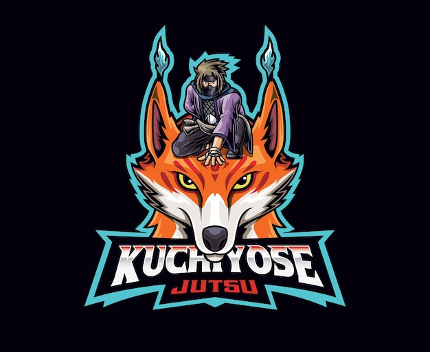 Diseño de logotipo de mascota kuchiyose no jutsu