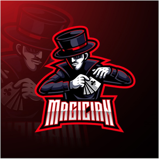 Diseño del logotipo de la mascota magician esport