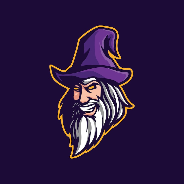 Diseño de logotipo de mascota mago