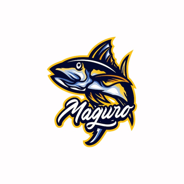 Diseño del logotipo de la mascota de Maguro esport