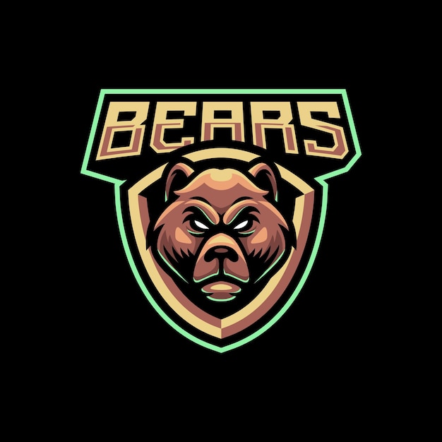 Diseño de logotipo de mascota de osos