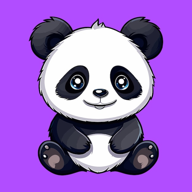 Diseño de logotipo de mascota panda lindo