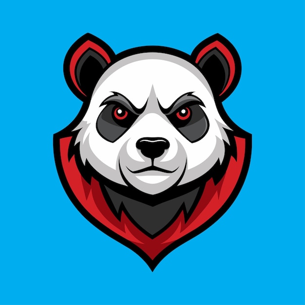 Vector diseño del logotipo de la mascota panda
