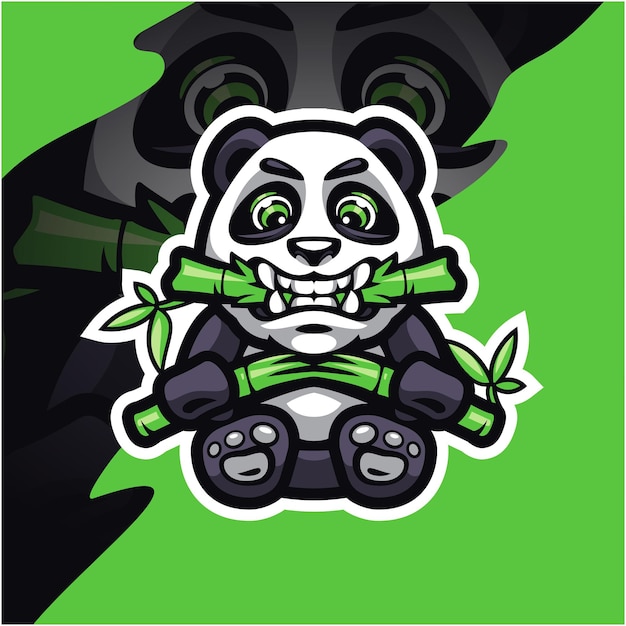 Diseño de logotipo de mascota panda